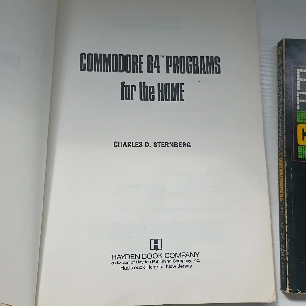 2 Vtg Commodore 64 Books-Porters Programs Kent Porter/Programs For The Home